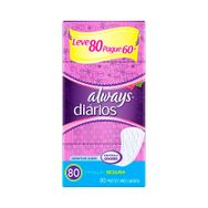 Protetor Diário Always Com  Perfume Proteção Segura Com 80un.