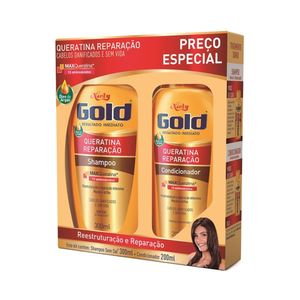 Kit Niely Gold s- Sal Shampoo 300ml + Condicionador 200ml