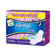 Absorvente Always Pink com 32 Unidades Noturno Suave com Abas