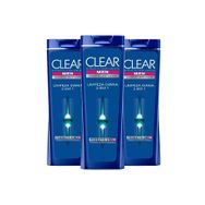 Kit 4 Shampoo Clear Men Anticaspa Limpeza Diária 2em1  200ml