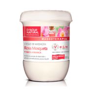 Creme de Massagem D'água Natural 650g Rosa Mosqueta e Argila Branca