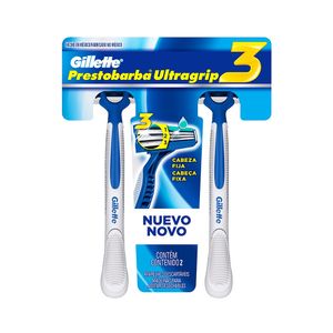 Aparelho de Barbear Gillette Prestobarba Ultragrip 3 com 2 Unidades