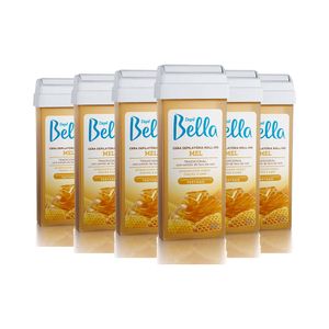 Cera Depil Bella Roll On Amarela Mel 100g (6 Produtos)