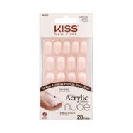 Unhas Postiças Kiss New York Salon Acrylic Cashmere Nude Médio