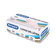 Luva de Latex Bompack com Pó 100 Unidades G