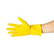 Luva de Latéx Bompack Amarela Flocada (G)