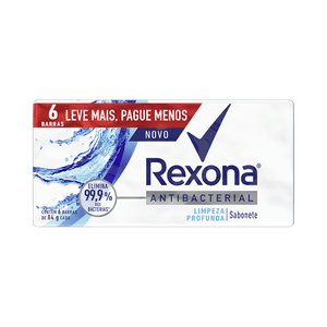 Sabonete Rexona Antibacterial Limpeza Profunda com 6 Unidades