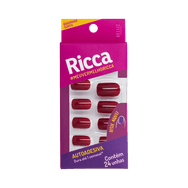 Unhas Auto Adesivas Ricca Vermelho Bordô (1845)