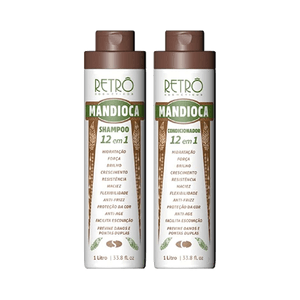 Kit Shampoo + Condicionador Retrô Mandioca 12em1 1000ml