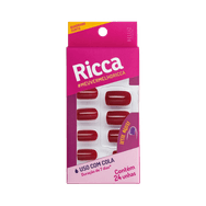 Unha Postiça Ricca Vermelho Bordô (1987)