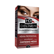 Kit Henna para Sobrancelha Delínea Castanho Médio