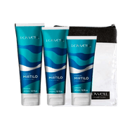 Kit Lowell Extrato de Mirtilo Shampoo + Condicionador + Leave-in Grátis Necessaire