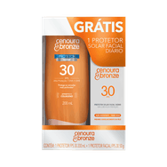 Kit Protetor Cenoura & Bronze 200ml FPS 30 Grátis Protetor Facial 50g FPS 30