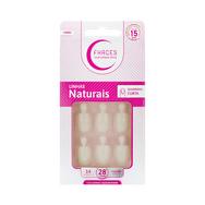 Unhas Fhaces Natural Quadrada Curta 28un. (U3002)