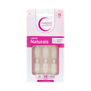 Unhas Fhaces Natural Quadrada Media 28un. (U3003)