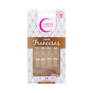 Unhas Fhaces Francesa Salmão 28un. (U3007)