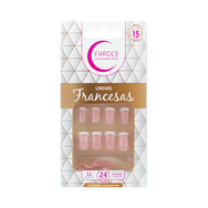 Unhas Fhaces Francesa Rosa 28un. (U3006)