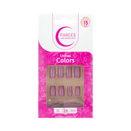 Unhas Fhaces Colors Rosa Flash 24 uni (U3052)