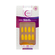 Unhas Fhaces Stiletto Colors Sun Flower 28 unidades (UE1300)
