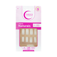 Unhas Fhaces Natural Longa Clássica 24 unidades (U3023)