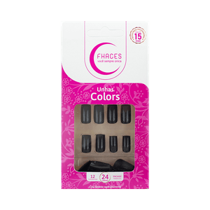 Unhas Fhaces Colors Universo Black 24 unidades (U3085)
