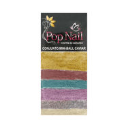 Conjunto Pop Nail Mini Ball Caviar com 6 unidades