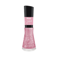 Esmalte Nati Glitter Incolor Rosa