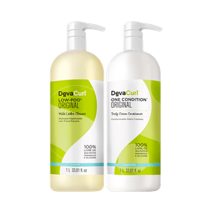 Shampoo Deva Curl Low-Poo 1000ml + Condicionador Deva Curl One Condition 1000ml