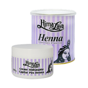 Kit Henna Pó Himalaya Acaju 250G + Creme Hidratante Capilar Pós Henna 260g