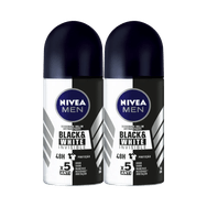Kit NIVEA Desodorante Antitranspirante Roll-on Invisible for Black & White 50ml (2 Produtos)