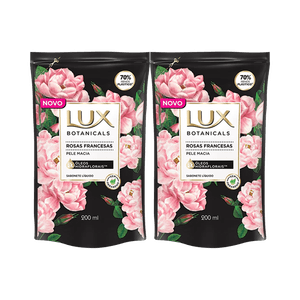 Kit Sabonete Líquido Lux Refil Rosas Francesas 200ml (2 Produtos)