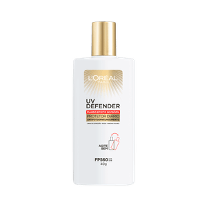 Protetor Solar Facial L'Oréal Paris Defender Fluido FPS 60 40g