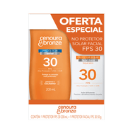 Kit Protetor Solar Cenoura e Bronze Corporal + Facial FPS 30