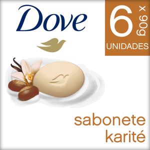 Sabonete Dove Karité e Baunilha 90g com 6 Unidades