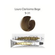 Coloração Unikcolor 9.31 Louro Claro Bege Gaboni Professional 50g