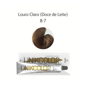 Coloração Unikcolor 8.7 Louro Claro Doce de Leite Gaboni Professional 50g