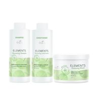 Kit Wella Professionals Elements Renewing Shampoo + Condicionador 1000ml + Máscara 500ml
