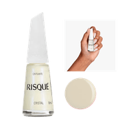 Esmalte Risqué Branco Cintilante Cristal