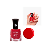 Esmalte Risqué Diamond Gel Vermelho Cereja Cremoso