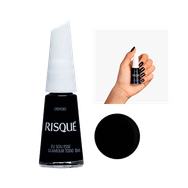 Esmalte Risqué Preto Cremoso Eu Sou Esse Glamour Todo