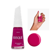 Esmalte Risqué Rosas Cremoso Léo Mandou Flores