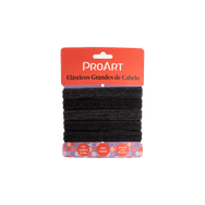 Elásticos Grande de Cabelo ProArt 5 unidades Preto