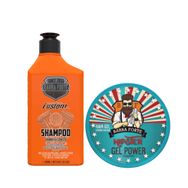 Kit Barba Forte Shampoo Custom + Gel Power Hipster