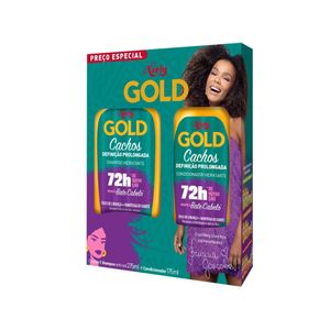 Kit Niely Gold Cachos Definidos Prolongado Shampoo + Condicionador