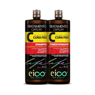 Kit Eico Life Cura Fios Tratamento Intensivo Shampoo 1000ml + Condicionador 1000ml