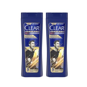 Kit Clear Men Anticaspa Limpeza Profunda Shampoo 400ml 2 Unidades