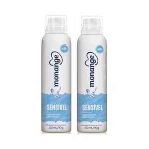 Desodorante Aerossol Antitranspirante Monange Feminino Sensível 150ml 2 Unidades