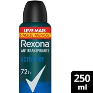 Desodorante Antitranspirante Aerosol Rexona Men Active Dry 250 ml