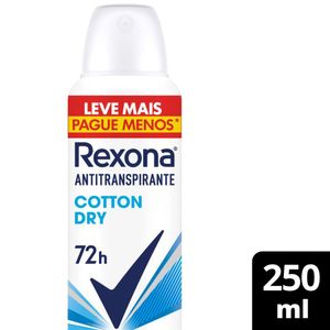 Desodorante Antitranspirante Aerosol Rexona Cotton Dry 250 ml
