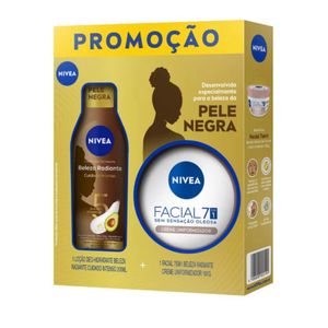 Kit Nivea Loção Hidratante 200ml + Creme Facial 100g Pele Negra